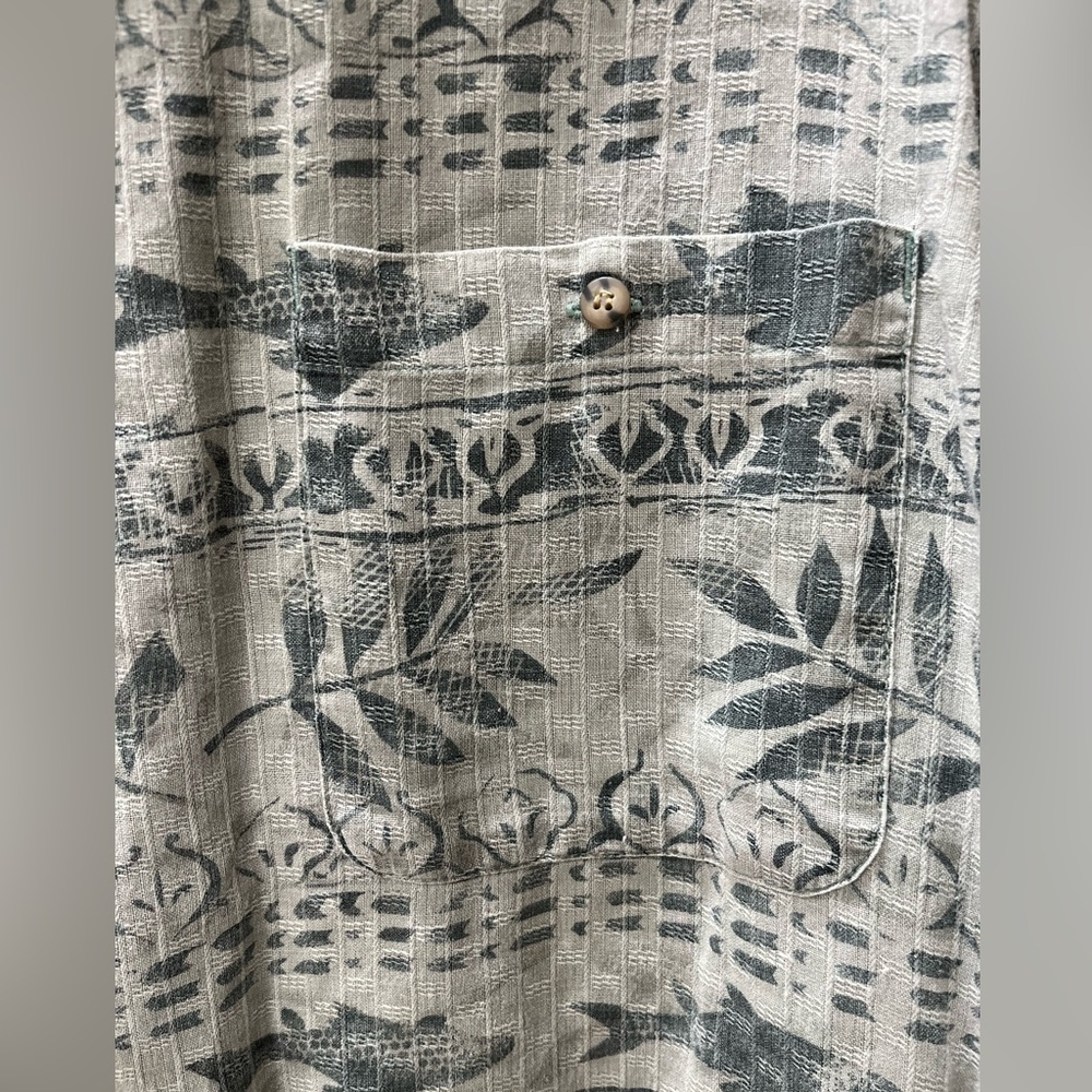Tiki ethnic tribal Bugle Boy casual beachy vintage button down shirt-M - Picture 7 of 11